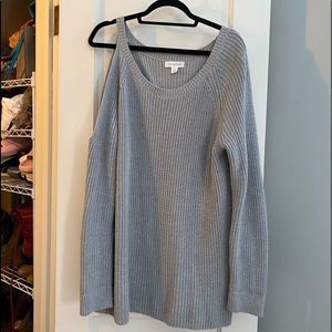 Treasure & Bond grey cold shoulder sweater